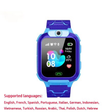 (Blue) Smart Watch KidS SOS GPS Location Sim Card Call Camera Child SmartWatch Boys Girl Gift For Ios Android