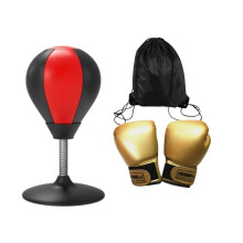 Desktop Punching Bag Set with Boxing Gloves Carry Bag Suction Cup Boxing Speed Ball