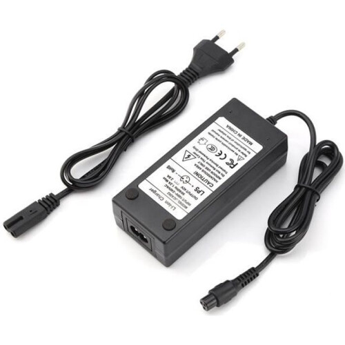 Akkuladegerät-Adapter – 42 V, 2 A – EU-Stecker – Schwarz