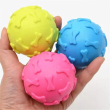 Lot de 3 balles en TPR de 6 cm pour animaux de compagnie.