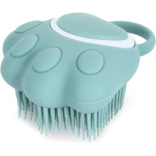 Brosse de bain - Brosse de massage - Silicone - Distributeur de shampoing - Bleue - Pour chiens