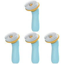 Ensemble de 4 brosses de bain pour animaux, peigne de toilettage pour chat, douchette à shampoing, gants de nettoyage