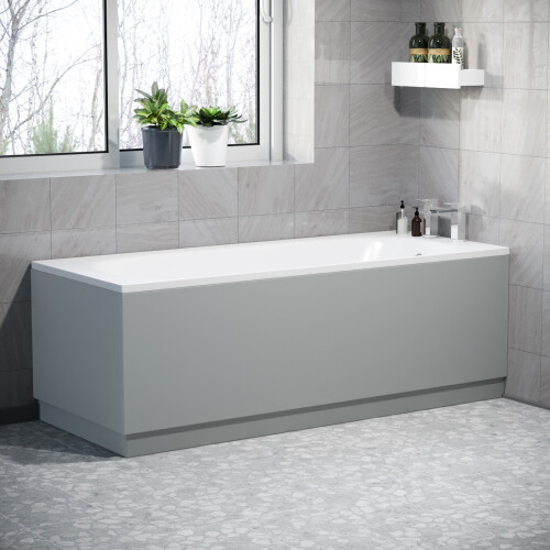 NES Home Nes Home Water Proof Bath Panel 1700 Front Panel and 700 End Panel Matt Grey