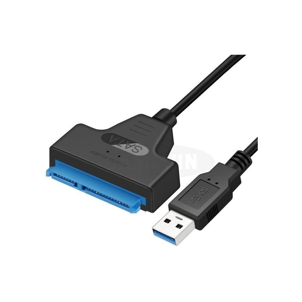 Usb To Sata Adapter For 2.5 Inch Ssd And Hdd, Usb 3.0 Sata Iii Cable, For Data Transfer Black 7676609259601