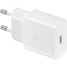 Chargeur mural USB-C 15 W blanc, compact, à charge rapide pour téléphones, tablettes et accessoires