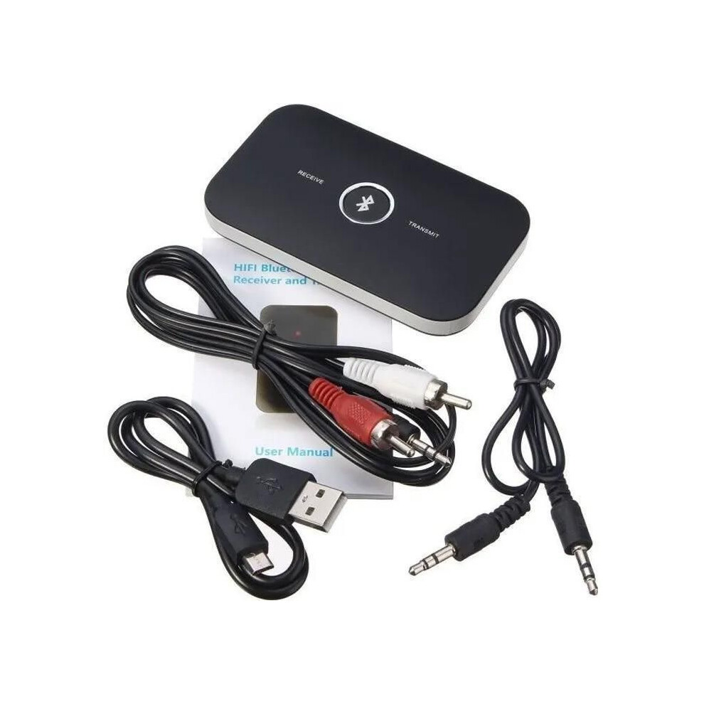 2-In-1 Bluetooth Transmitter And Receiver Hifi 3.5 Mm Rca Aux Adapter For Tv Pc Car Speakers 4612976422814