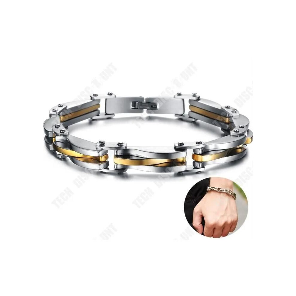 Unisex Titanium Steel Symbolic Bracelet, Strength and Elegance Gift Box Included