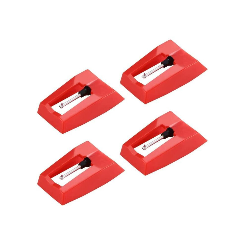 4-Pack Replacement Diamond Turntable Stylus For Record Players, Compatible With Crosley, Ion, Jensen, Bush And Teac, Dur 6266030311019