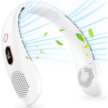 Ventilateur de cou USB portable, mini ventilateur mains libres orientable à 360, ventilateur de refroidissement personnel à 3 vitesses