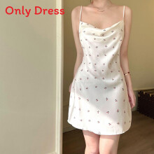 (RedCherry,XL)Camisón Pure Desire para mujer de seda helada con falda corta para verano y ropa de dormir primavera