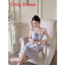 (PurpleHeart,XL)Vestido para dormir de seda helada para mujer con cuello en V sin mangas lindo patrón de corazón ropa de dormir de verano