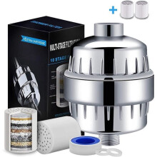 15 Stage Universal Shower Filter, Chlorine Removal, Multi Stage Purifier with New Dechlorination Technology