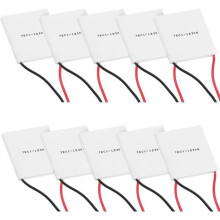 10 Pack TEC1-12706 Peltier Thermoelectric Cooler Modules, 12V 60W 5.8A, Heat Dissipation Plate