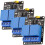 3 Pack 2 Channel 5V Relay Module with Optocoupler, Low Level Trigger, Compatible with Arduino and Raspberry Pi, Includes 1