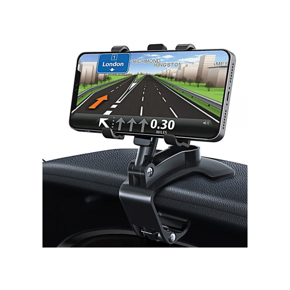 360 Degree Rotating Car Phone Holder, Compatible With Gps And 4.0 To 7.0 Inch Smartphones, Black 3721608425435