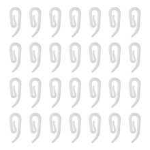 100 crochets de rideaux en plastique blanc pour tringles, fenêtres, portes et rideaux de douche