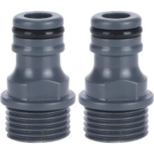 2 raccords rapides mâles G1/2 pour tuyau d'arrosage, adaptateur pour robinet, outil d'irrigation