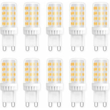 G9 LED Bulbs 5W, 450LM, 4000K Neutral White, AC 220V, 40W 50W Halogen Equivalent, Standard Base, Pack of 10