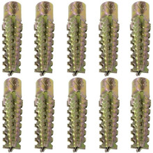 10 chevilles d'expansion métalliques M6 x 32 mm pour la fixation sur béton, béton cellulaire et plaques de plâtre