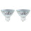 OSRAM 2 Pack Osram Halogen MR16 GU5.3 12V 2 Pin Open Front Dimmable 1