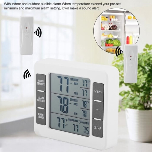 2 stuks digitale koelkasttemperatuursonde thermometer -TUN