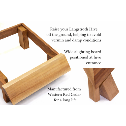 Langstroth Cedar Beehive Stand 4 Leg Alighting Board 1