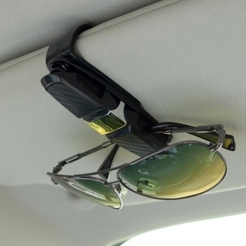 Sonnenbrillenetui mit Kartenclip, 2er-Pack, schwarz 1