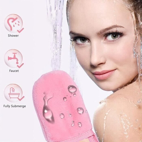 Gants de douche en microfibre - Taille 9 x 13 cm - 6 couleurs 2