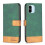Xiaomi Redmi A2 Wallet Case, High Quality, Shockproof Protective Sleeve, Green 2