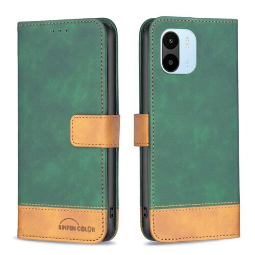 Xiaomi Redmi A2 Wallet Case, High Quality, Shockproof Protective Sleeve, Green 1
