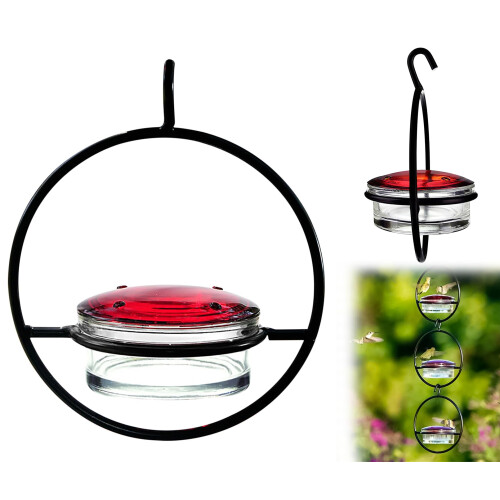 Red Bowl Garden Hummingbird Feeder 2