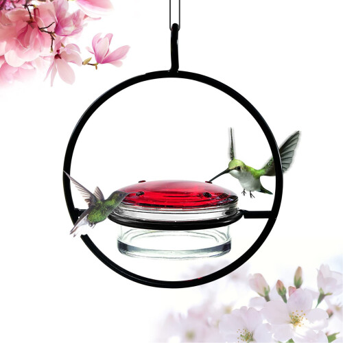 Circular Metal Hummingbird Feeder 2