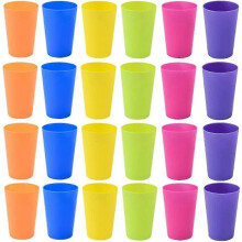 24pcs Reusable Plastic Cups Set