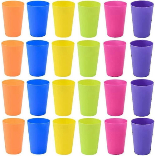 24pcs Reusable Plastic Cups Set