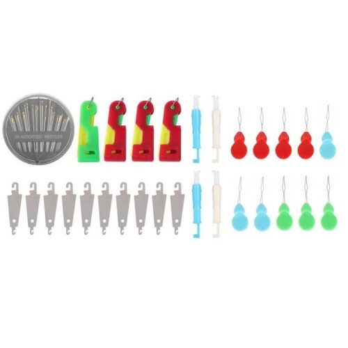 Needle Threader Set - Fdit - Sewing Tools - 30 Needles - DIY Accessories - Random Colors 1