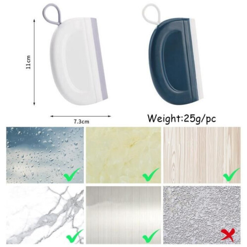 Window Squeegee, Hanging Shower Squeegee, Silicone Wiper, Glass Scraper, for Mirror, Window, Kitchen, Bathroom 1