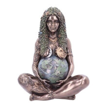 Gaia Moeder Aarde beeld, kunstbeeld in polyresin, Moeder Aarde beeld, decoratief beeld voor huis en tuin, kunstbeeld, decoratie