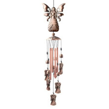 Hangende metalen tuinwindgong, engelsculptuur, belgong, decoratie voor terras of balkon