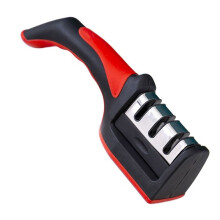 Messenslijper - GIGICIAL - Multifunctioneel - Rood en zwart - Keramiek en wolfraamstaal - 21 x 5 cm