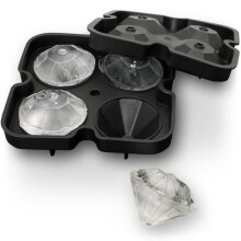 IJsblokjesvorm - igadgitz Home - Voedselveilig siliconen diamant - Verpakking van 1 - 12,5x12,5x4cm - Niet-giftig