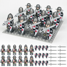 (12PCS Medieval Knights-E) 84PCS Medieval Knights Military dragon soldiers building blocks of ancient Mini Figures Fits Lego