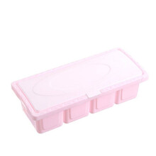 Ensemble de 4 boîtes de rangement en plastique à compartiments pour sel, condiments et épices (rose)