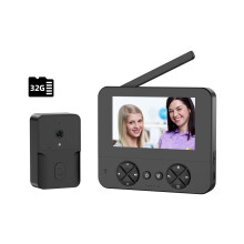(Black) Video Doorbell-Upgraded Two Way Wake Up Infrared Night Vision Video Doorbell Can Be Installed With Indoor And Outdoor Electronic Doorbells