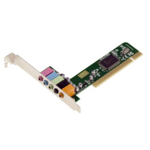Geluidskaart met KALEA-INFORMATIQUE CMI8738-chipset op PCI-poort voor 4 kanalen