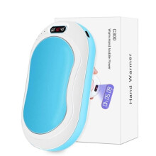 ZGEER 10000mAh USB oplaadbare handwarmer - 4-in-1 - Blauw - Instelbare temperatuur - Draagbaar