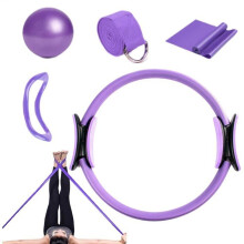 Pilatesset voor thuisworkouts | Weerstandsbanden met ballen, 5 fitnessaccessoires