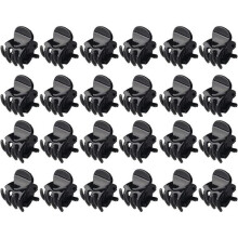 24 stuks mini haarclips van 1,5 cm, kleine antislip plastic haarclips voor meisjes