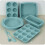 7-Piece Blue Cake Pan Set for Toast, Bread, and Pastry Baking - Rectangular and Round 4