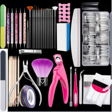 Kunstnagels - Professionele manicureset - 500 stuks - 10 verschillende maten - Roze