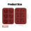 Silicone Donut Mold - 6 Cavities - Non-Stick - Temperature Resistant - Brick Red 2